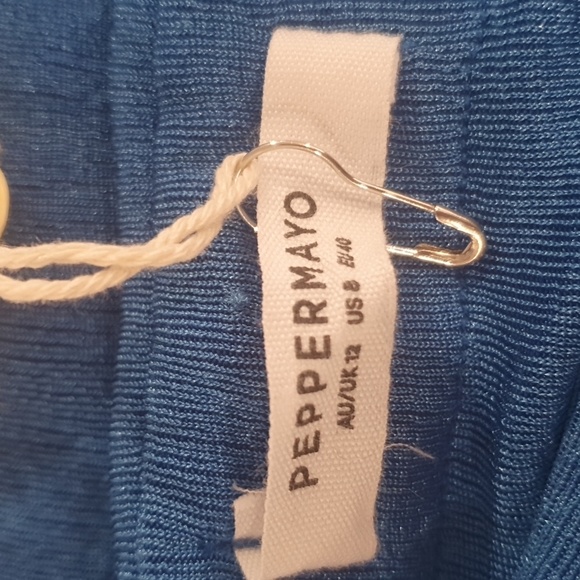 NEW Peppermayo Size 12 Cobalt Blue Stretch Dress - Picture 9 of 11